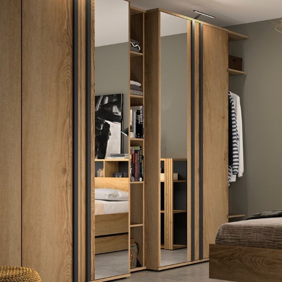 Kledingrek Enzo | 33 X 45 X 235 Cm | Helvezia Oak-design