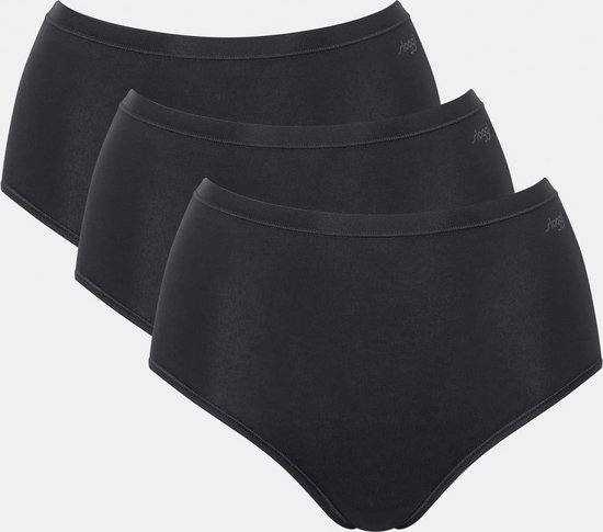 sloggi GO Daily Cotton Highwaist 3P Dames Onderbroek - ZWART -