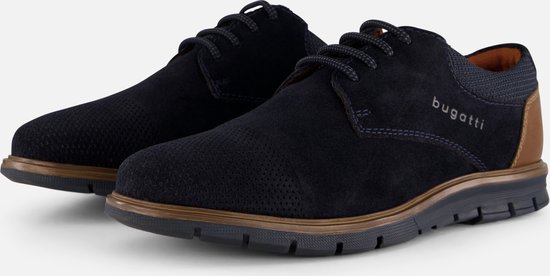 Chaussures à lacets Bugatti en daim bleu - Taille 45