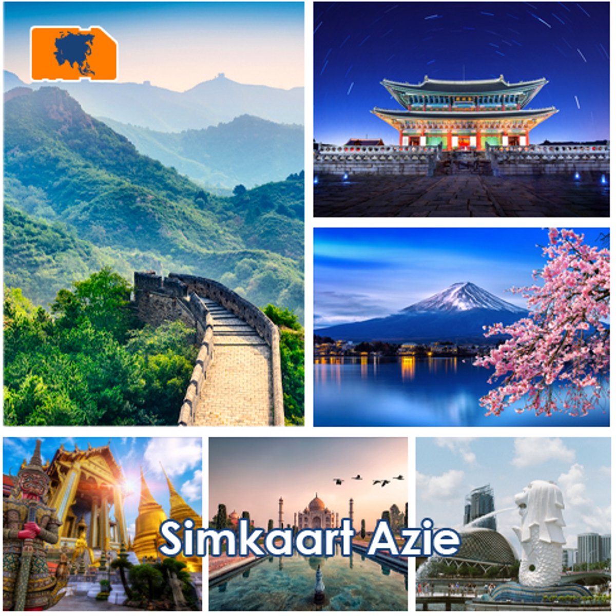 Data Simkaart Azie - 3GB
