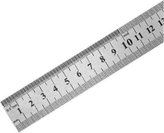 DW4Trading Acier inoxydable Règles 15 cm, 20 cm et 30 cm - Bâton de coupe en pouces et mm - 3 pièces