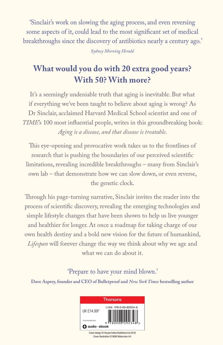 Lifespan Why We Age  and Why We Dont Have To - back cover
