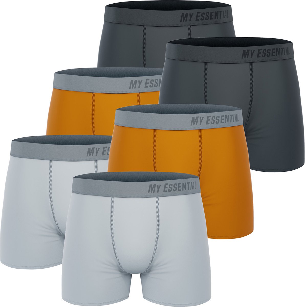 BOXERS 6 PACK My Essential Clothing Basic Boxershorts Katoen Biologische herenshorts Ondergoed MYE1BCX3