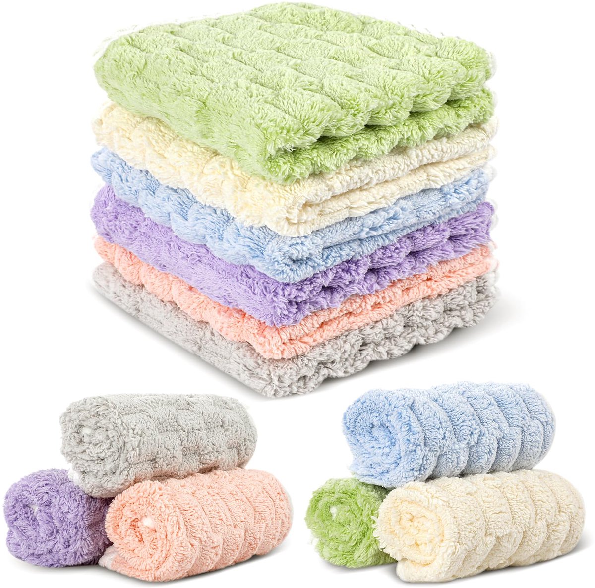 My Ninki ® Zacht en Herbruikbaar Microvezel Gezichtsdoekjes Set van 6 voor Optimale Gezichtsreiniging