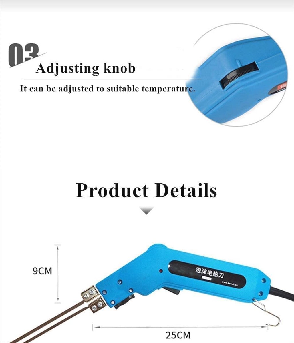 HUKOER Elektrisch hittemes, schuimsnijder, 100 W, 500 °C, elektrisch HUKOER Elektrisch hittemes, schuimsnijder, 100 W, 500 °C, elektrisch