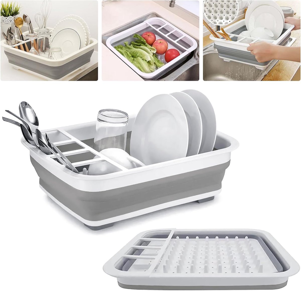 Goedkoopste Opvouwbare Keukenvergiet voor Pasta en Groenten met Handige Opslagoptie