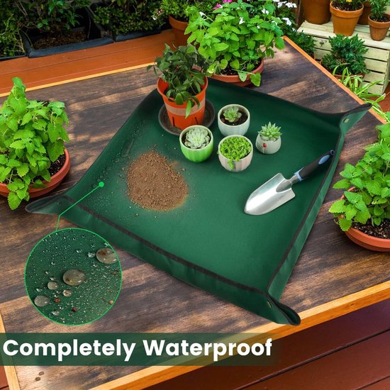 Unyqoos ® Opvouwbare Waterdichte Tuinmat met Plantenbinders voor Moestuin en Bloemverzorging van Merkloos	 — afbeelding 2
