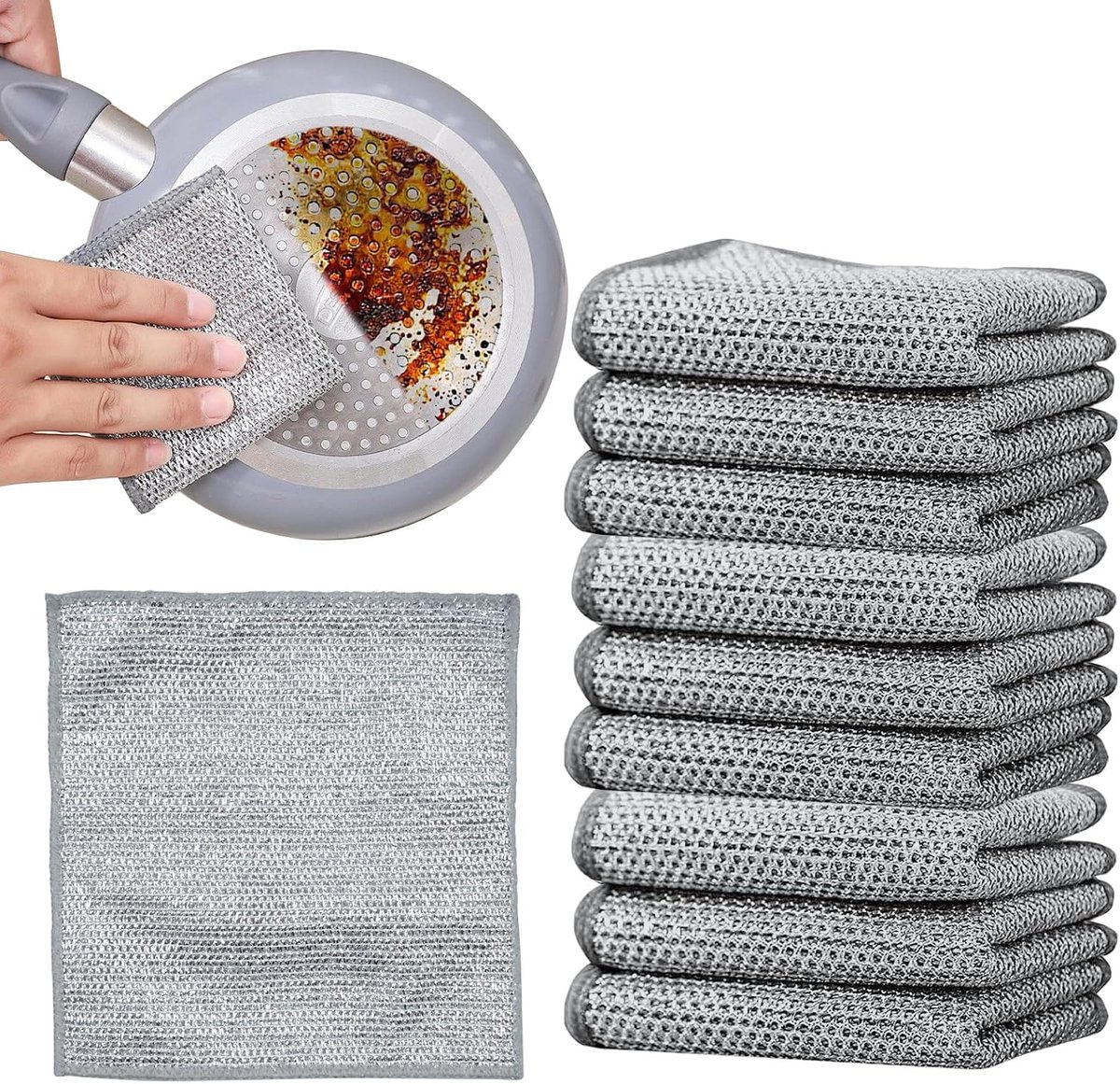 Goedkoopste Hoogwaardige Kratvrije Reinigingsdoeken voor Keuken - 10 Stuks Met Multifunctioneel Gebruik