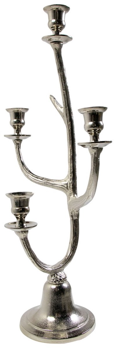 Mars & More Kaarsen Standaard gewei zilver 4 h58 d12x9,5cm Goud