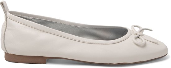 Lazamani - Ballerines Josefina pour femme en Cuir White - Pointure 39