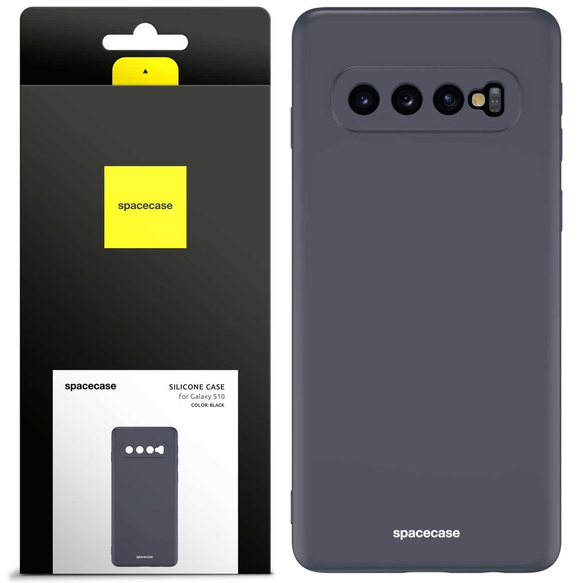 Spacecase Siliconen Hoesje Voor Samsung Galaxy S10 Zwart