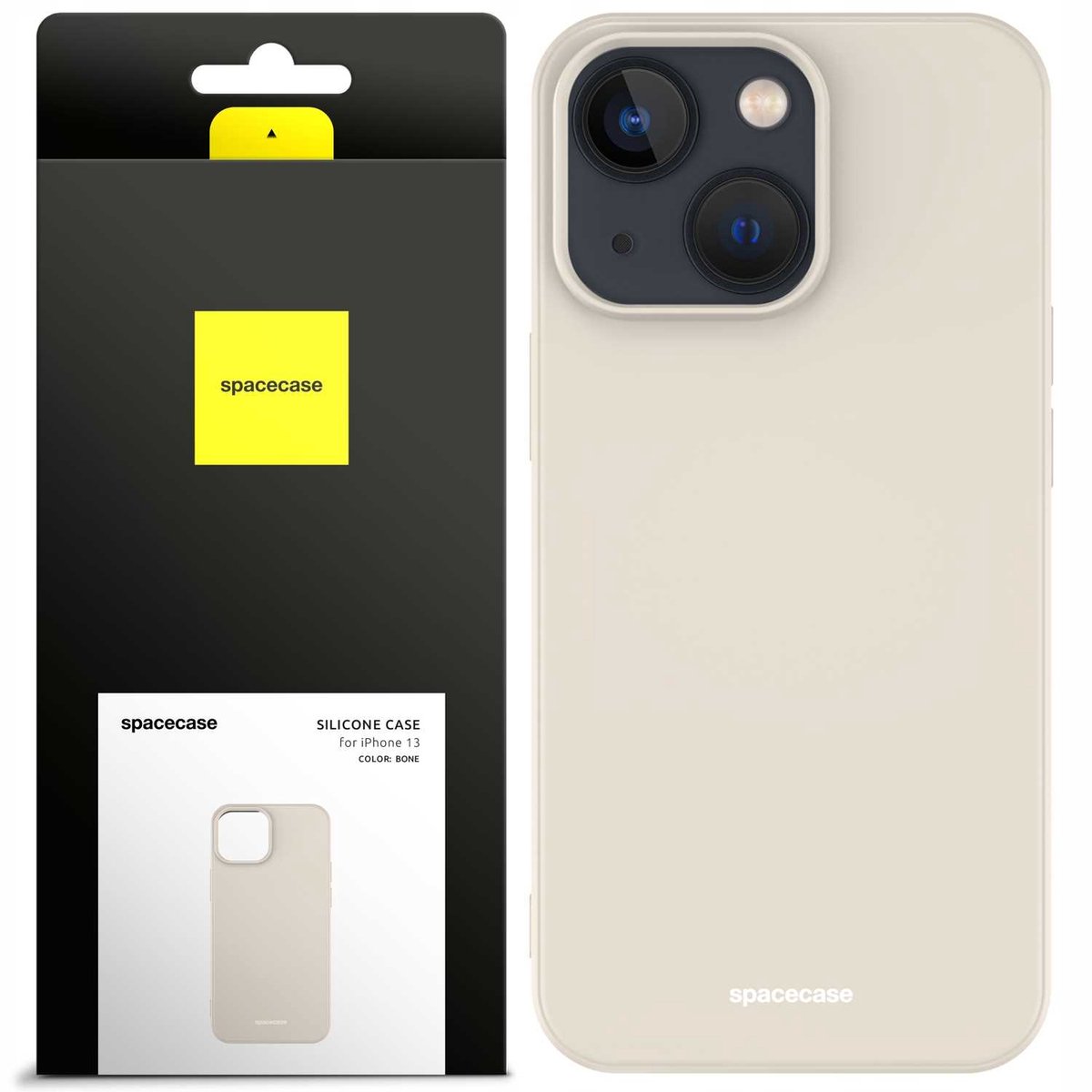 Spacecase Siliconen Hoesje Voor Iphone 13 Bone Telefoonbescherming