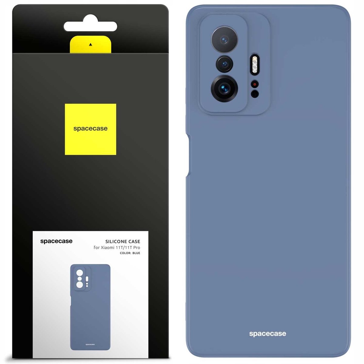 Spacecase Siliconen Hoes Voor Xiaomi 11T 11T Pro Blauw