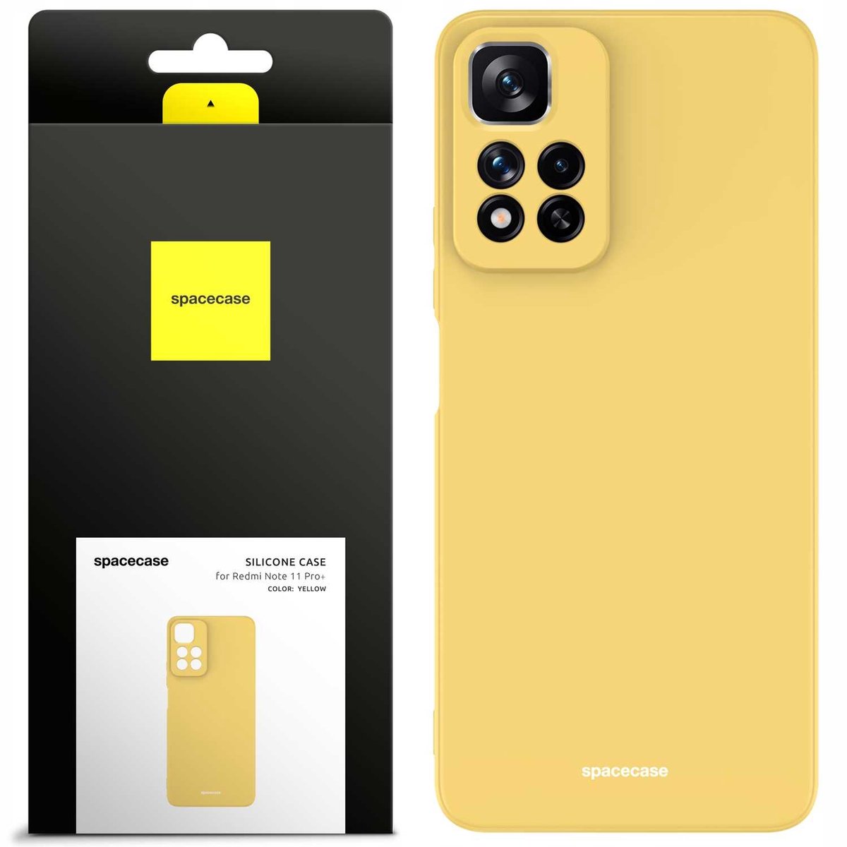 Spacecase Siliconen Hoesje Voor Xiaomi Redmi Note 11 Pro+ Geel