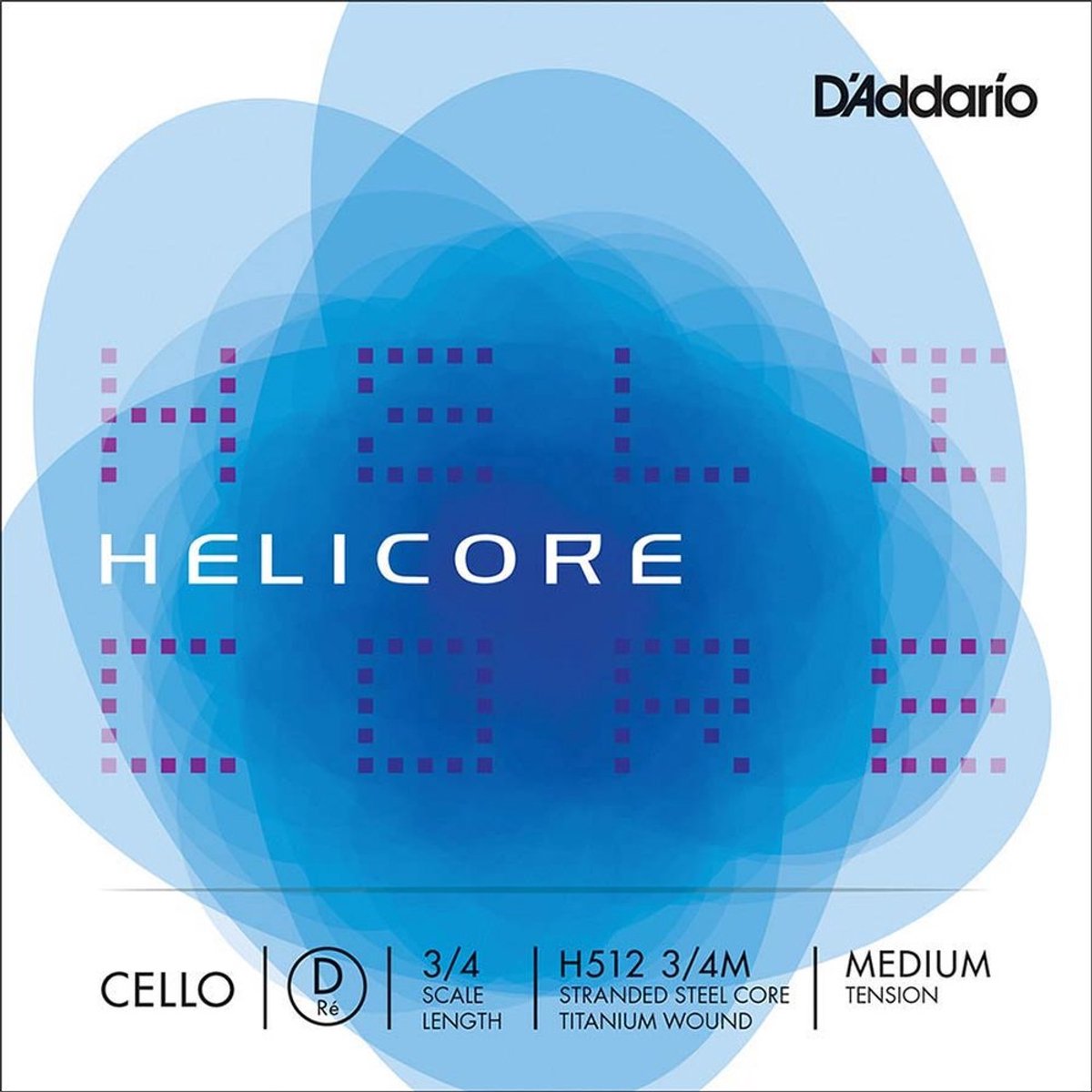 D'Addario H513-34M cello string G-3 3/4, tungsten/silver