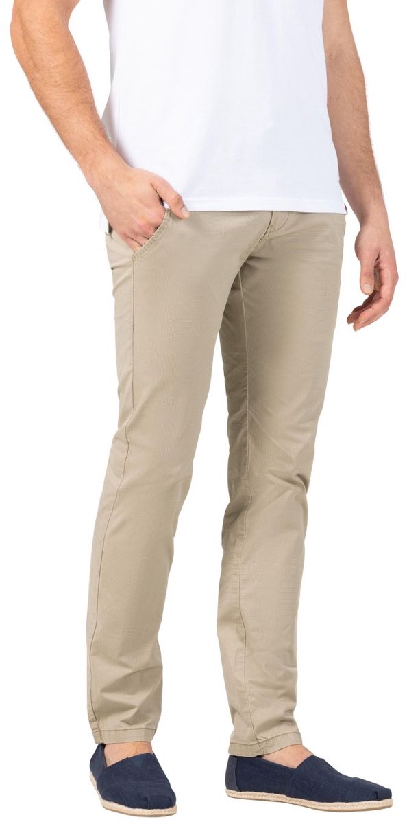 TIMEZONE Heren Chino Broek SLIM JANNOTZ slim Beige 31W / 32L Volwassenen