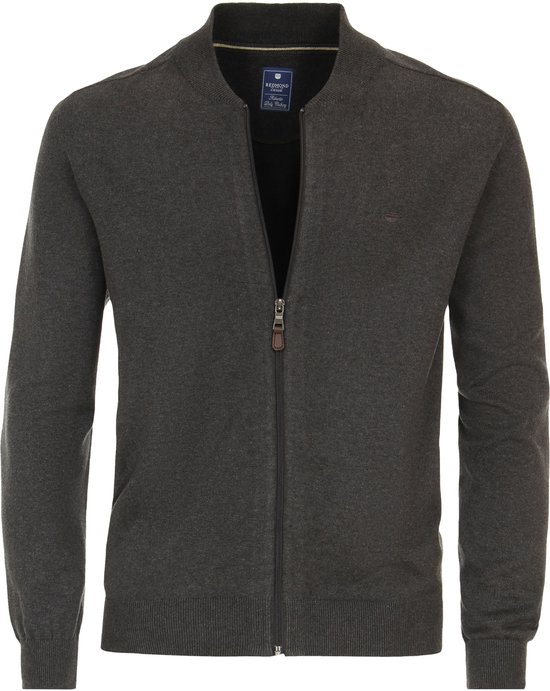 Gilet homme Redmond en coton - col montant - gris (épaisseur moyenne)