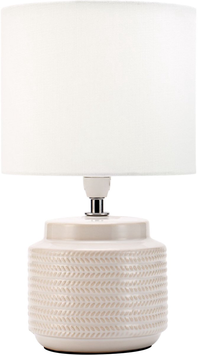 Pauleen LED Tafellamp Bright Soul - E14 - Max 20W - Woonkamer, Slaapkamer & Eetkamer - Creme/Beige