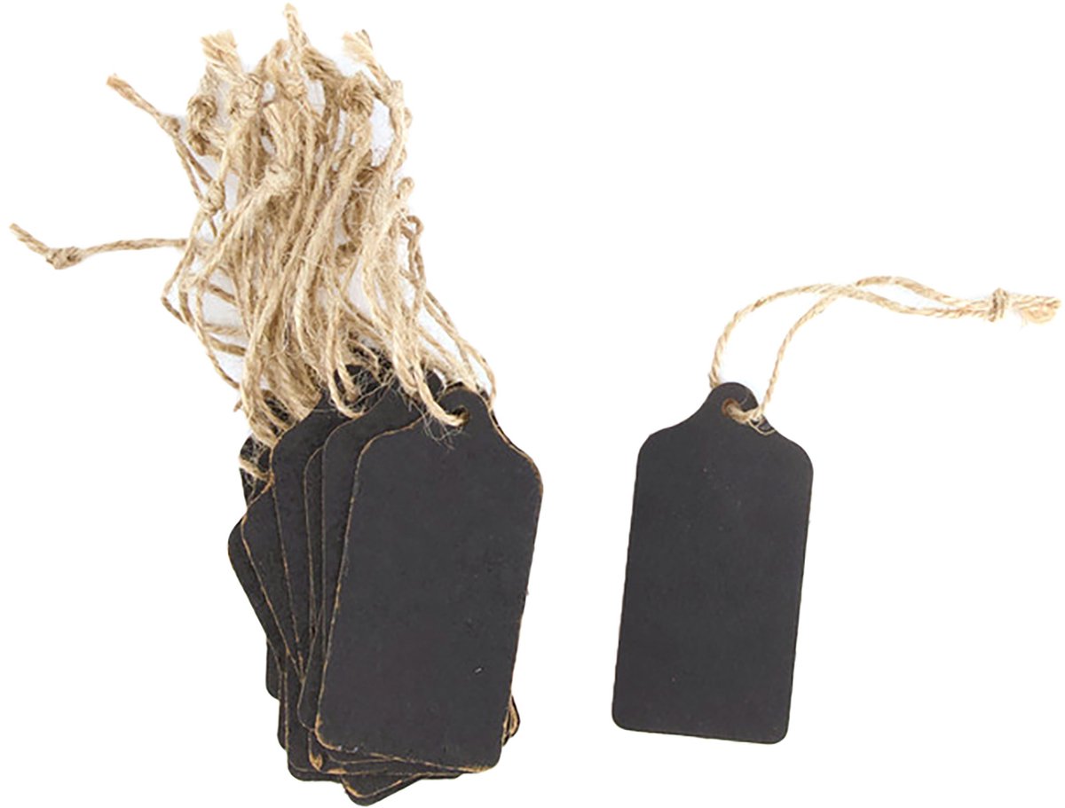 Label krijtbordverf - 8 x 4 cm - 20 stuks