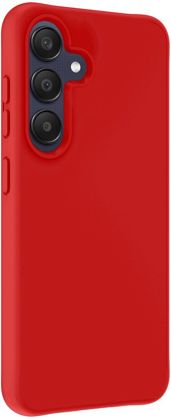 Coque compatible avec Samsung A26, coque en Siliconen avec protection d'écran – Coque compatible avec Samsung Galaxy A26, coque arrière – Rouge