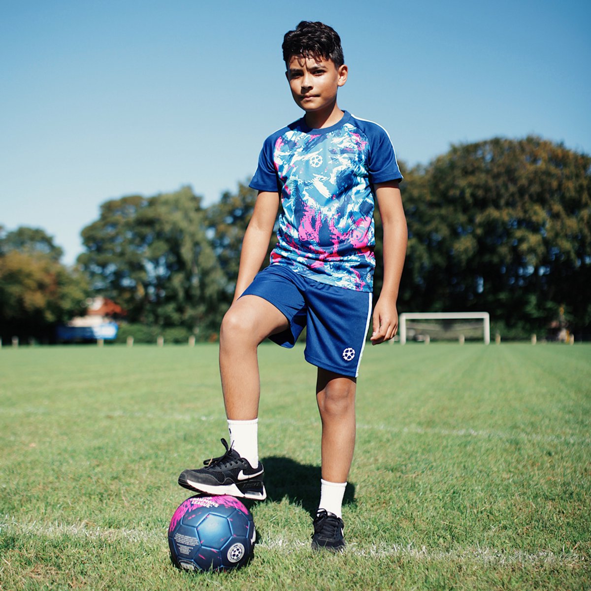 Champions League Voetbaltenue Kinderen - Maat 116 t/m 164 - Blauw - Unisex - Officiële merchandise
