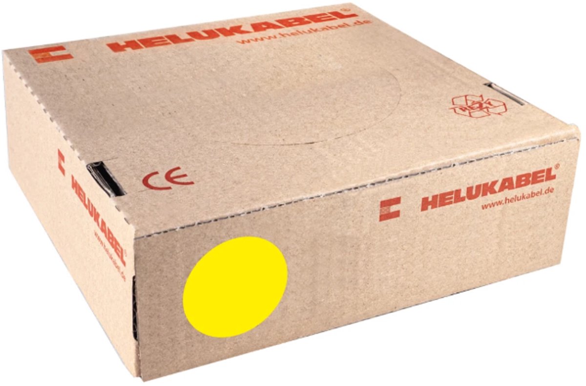 Montagedraad VDS 0.75mm² (H05V-K) 70° geel - per rol 100 meter (29105)