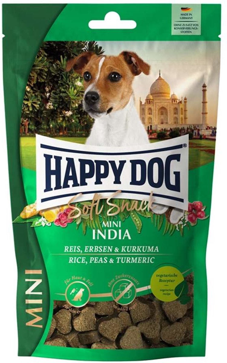 Happy Dog - Zachte snack Mini 1x100g - Indiase rijst, erwten & kurkuma