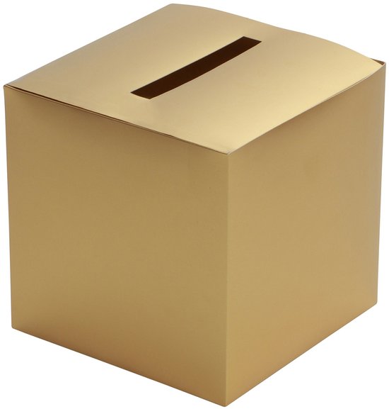 Chaks Enveloppendoos - goud - bruiloft - papier - 23 x 23 cm - envelop cadeau doos