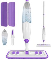BOTC Dweil - 2 IN 1 Mop - Dweilsysteem - Compatibel met stofwisdoeken - Dweilset Met Spray functie - Dweilen zonder Emmer - Vloerreiniger - Paars