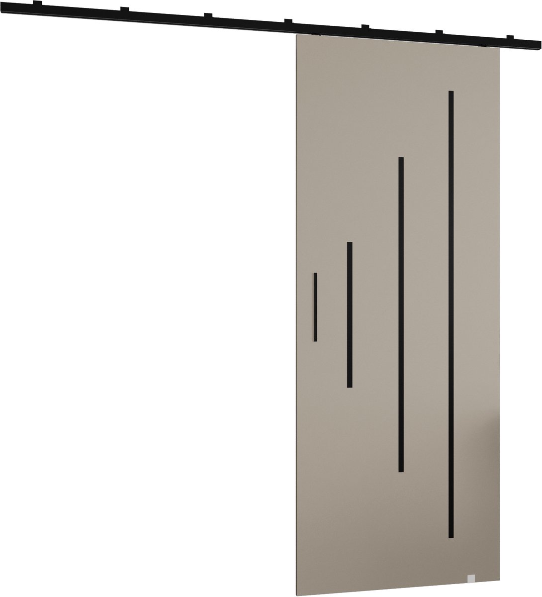 Schuifdeursysteem met rail - Loftdeur met wandmontage - 90x204cm - AVANTI Y - Cachemire met Soft-Close