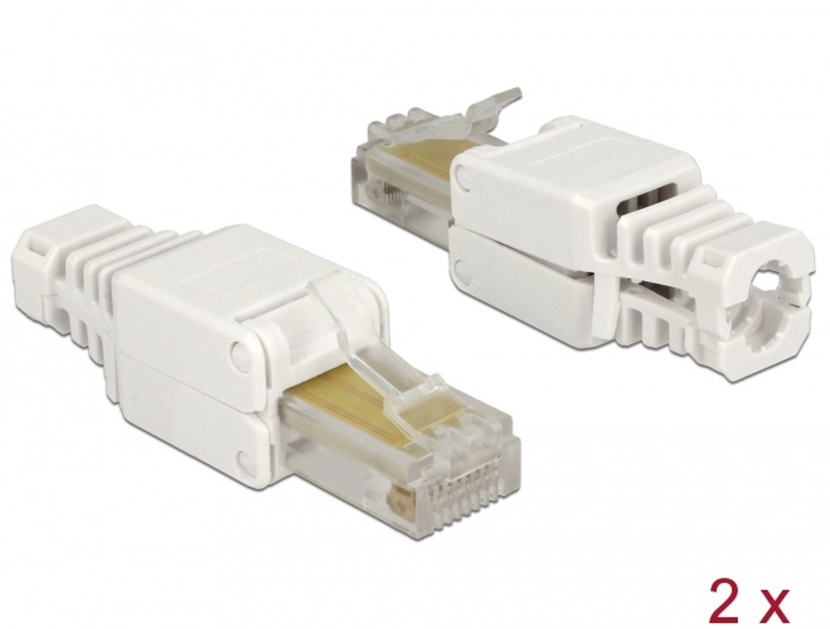 DeLOCK RJ45 plug Cat.5e UTP toolfree stekker 2 stuks
