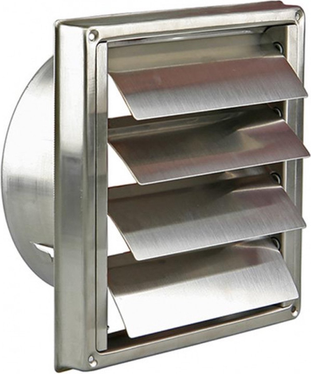 Overdrukr. INOX nr.633 (125mm) - Overdrukrooster INOX 633