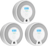 Bol.com X-Sense SC07 Combimelder - 3 Combimelders - Rook en koolmonoxide - 10 Jaar batterij en 360° sensor - Rookmelder en koolm... aanbieding