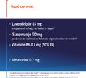 Informatie over 1 liquid cap van Shiepz Nachtrust 3 in 1: Lavendelolie 65 mg, Slaapmutsje 130 mg, Vitamine B6 0,7 mg, Melatonine 0,2 mg.