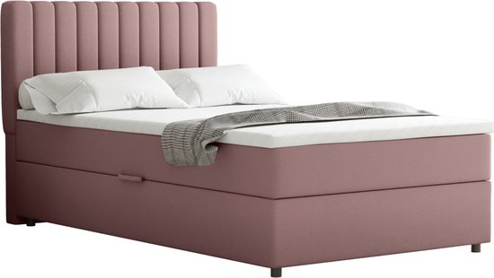 Boxspring Everest 120 x 200 cm tweepersoons met hoogwaardige Bonell-matras en topper