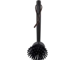 Meraki bamboe afwasborstel zwart - Keukenaccessoires - Bamboe - 22 centimeter x 8 centimeter