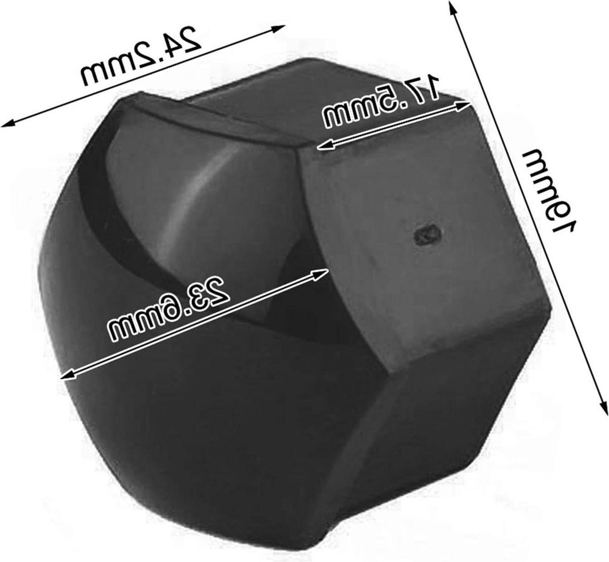 Moerdoppen 20 stuks - Autobanden ventieldoppen - Autowielmoerdoppen - Schroefdeksel 19 mm - Wielbouten bouten - Velgen buitendecoratie - Stofdicht - Zwart .