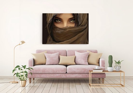 Saammp - Peinture sur toile - Femme - Abstrait - 70x50 - Photo sur toile - Décoration murale - Décoration murale Salon - Décoration chambre - Impression sur toile