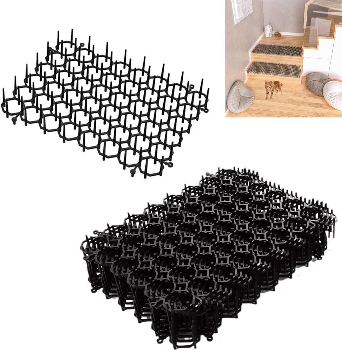 6 stuks afweermat voor katten 20 x 15 cm voor binnen en buiten gebruik