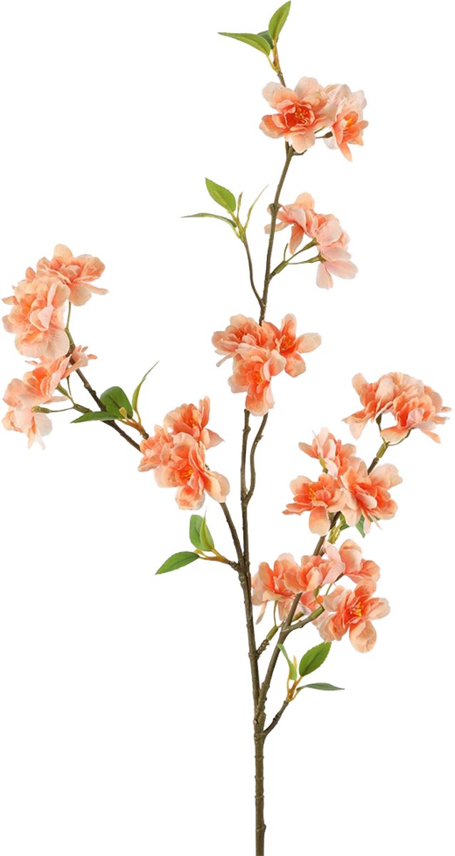 Viv! Home Luxuries Kersenbloesem - zijden bloem - Perzik - 92cm Oranje