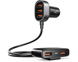 Joyroom Autolader met 5 USB poorten - 3.0 Quick Charge Snellader - Zwart