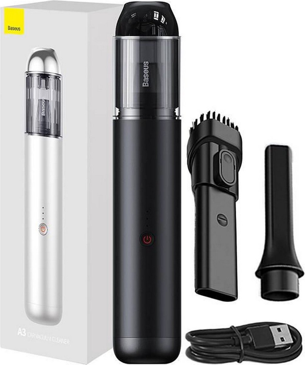 Baseus A3 Draadloze Kruimelzuiger Zwart voor Auto en Thuis