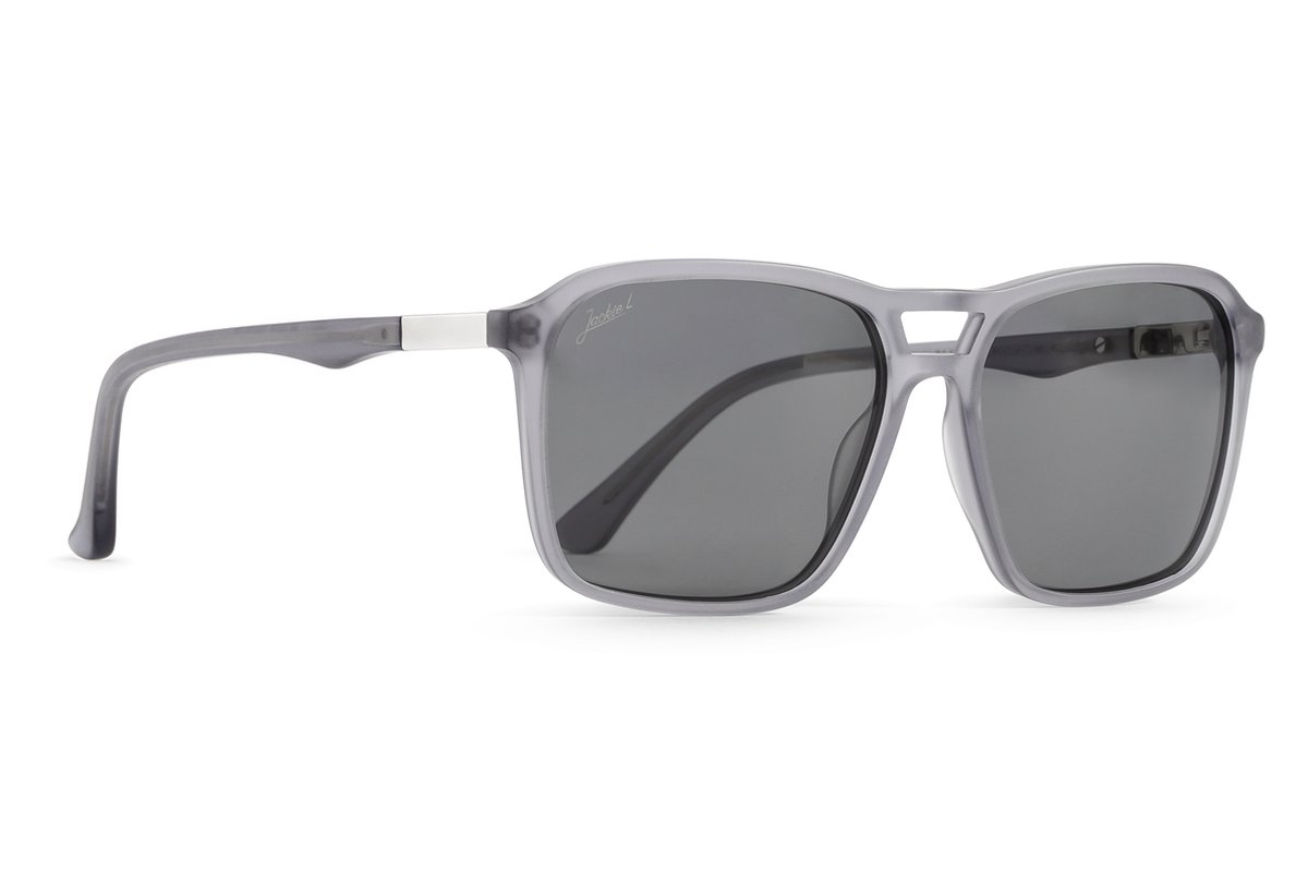 Jackie L zonnebril Reims ZO-0252B acetaat mat transparant - grijs polarised TAC – UV400