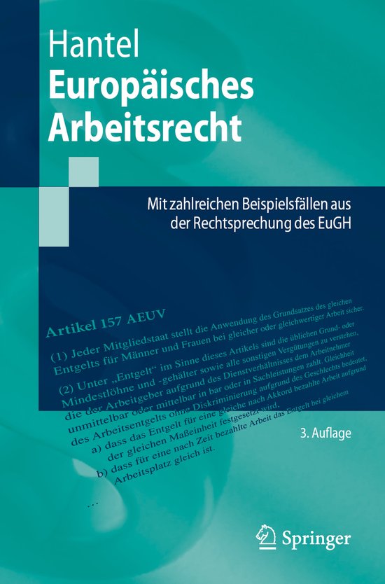 Springer-Lehrbuch- Europäisches Arbeitsrecht - cover