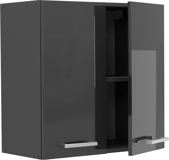 Vicco Hangkast Fame-Line, Wit Hoogglans, 60 cm Plat
