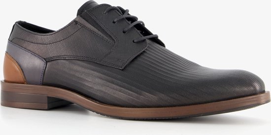 Chaussures à lacets pour hommes en cuir Van Beers design noir - Taille 40