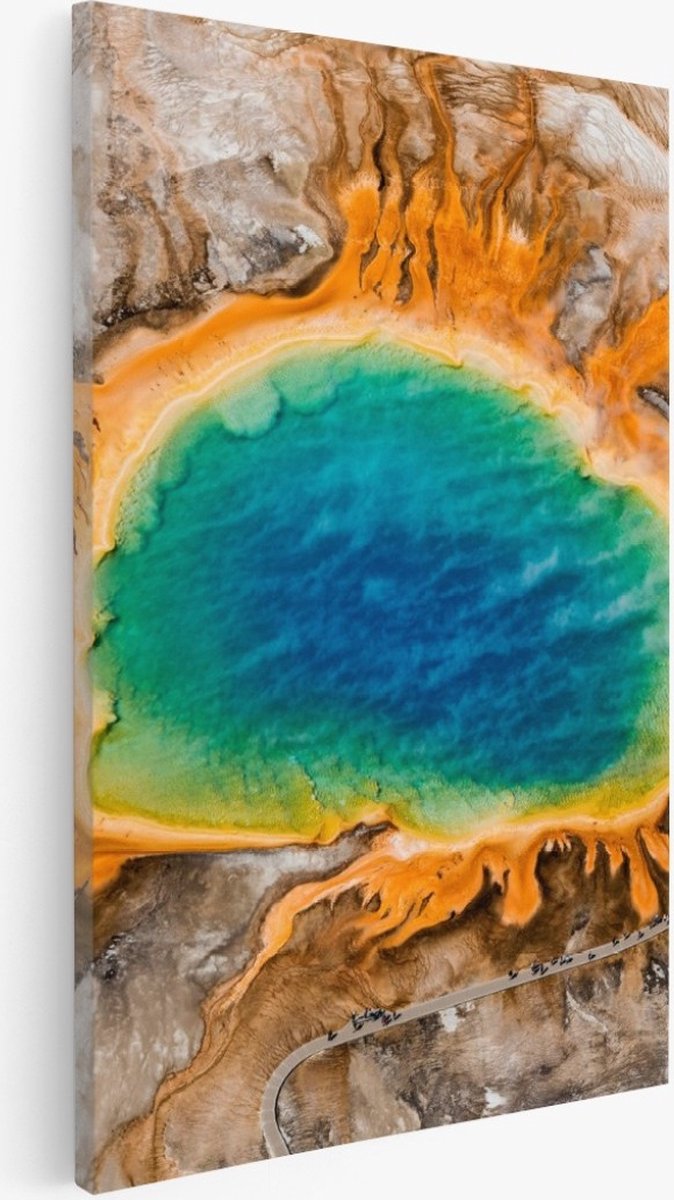 Saammp Canvas Schilderij - Kleurrijk water - Landschap - Natuur - 75x100 - Foto op canvas - Wanddecoratie - Muurdecoratie Woonkamer - Slaapkamer decoratie - Canvas Print Multicolor