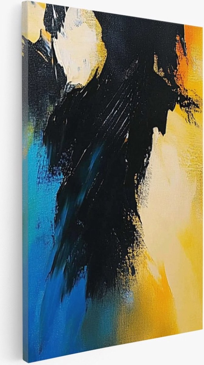 Saammp Canvas Schilderij - Modern - Abstract - 80x120 - Foto op canvas - Wanddecoratie - Muurdecoratie Woonkamer - Slaapkamer decoratie - Canvas Print Multicolor