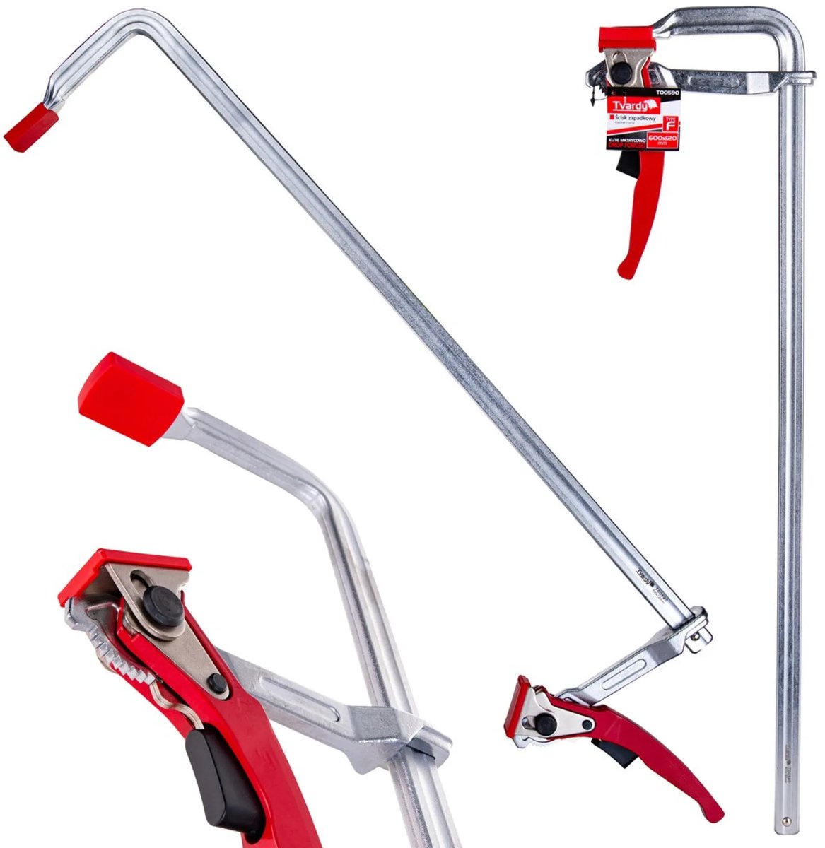 Tvardy Ratelsysteem houtklem - Gesmeed staal - 600x120 mm - 500 kg klemkracht