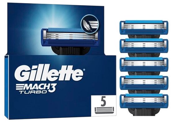 Gillette Mach3 Turbo Scheermesjes 5 Stuks